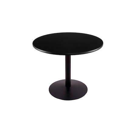 HOLLAND BAR STOOL CO 30" 214 Black Table, 30" dia. Top 214-2230BW30R